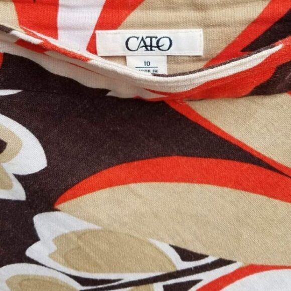 Cato Retro Looking Flower Power Skirt  Size 10 - Picture 4 of 4